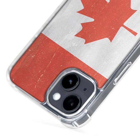 Canada Flag Distressed iPhone 14 Plus MagSafe Case